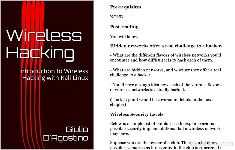 Book cover and review of Introduction to Wireless Hacking with Kali Linux